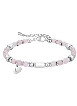 HAYOUWAY Charm Armband Damen mit Buchstaben Geschenke für Frauen Teenager Mädchen Freundin Geburtstag, Muttertag Mama Geschenk Naturstein Armbänder Perlenarmband Damen mit Herz Charm Anfangsbuchstaben von HAYOUWAY