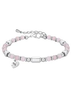 HAYOUWAY Charm Armband mit Buchstaben Geschenke für Frauen Teenager Mädchen Freundin, Naturstein Perlenarmband Damen mit Herz Anhänger Anfangsbuchstaben Armbänder Geschenke für Geburtstag Muttertag von HAYOUWAY