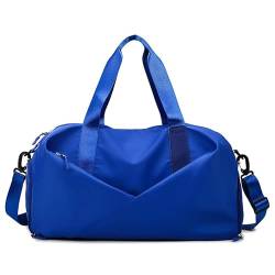 Frauen Sport Sporttasche Reise Trocken Nass Tasche Handtasche Multifunktions Schwimmen Schulter Messenger Wochenende Fitness Training Tasche (Farbe : Big Blue) von HAZARA