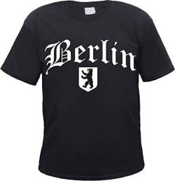 Berlin Herren T-Shirt - Altdeutsch mit Wappen - Tee Shirt Schwarz 5XL von HB_Druck