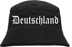 Deutschland Fischerhut - Altdeutsch - Bedruckt - Bucket Hat Anglerhut Hut S/M Schwarz von HB_Druck