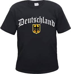 Deutschland Herren T-Shirt - Altdeutsch mit Wappen - Tee Shirt 2XL Schwarz von HB_Druck