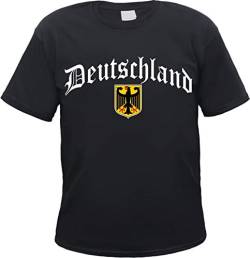 Deutschland Herren T-Shirt - Altdeutsch mit Wappen - Tee Shirt 4XL Schwarz von HB_Druck