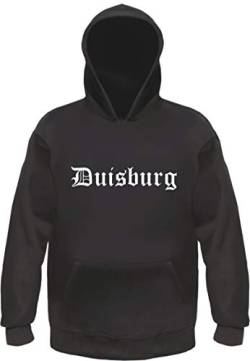 Duisburg Kapuzensweatshirt - Altdeutsch - Bedruckt - Hoodie Kapuzenpullover 4XL Schwarz von HB_Druck