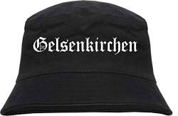 Gelsenkirchen Fischerhut - Altdeutsch - Bedruckt - Bucket Hat Anglerhut Hut Schwarz L/XL von HB_Druck