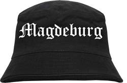 HB_Druck Magdeburg Fischerhut Bucket Hat Fischerhut S/M Schwarz von HB_Druck