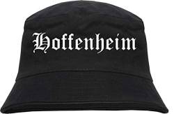 Hoffenheim Fischerhut - Altdeutsch - Bedruckt - Bucket Hat Anglerhut Hut Schwarz S/M von HB_Druck