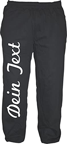 Individuelle Jogginghose - Schreibschrift - Wunschtext Druck - Sweatpants Schwarz 2XL von HB-Druck