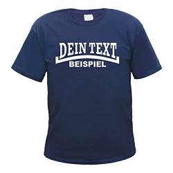 Individuelles Herren T-Shirt - Linie - mit Wunschtext Bedruckt Navy 3XL von HB_Druck