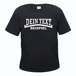 Individuelles Herren T-Shirt - Linie - mit Wunschtext Bedruckt Schwarz 2XL von HB_Druck