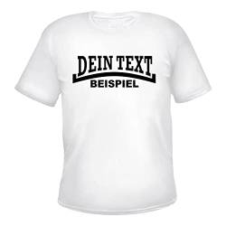 Individuelles Herren T-Shirt - Linie - mit Wunschtext Bedruckt Weiß L von HB_Druck
