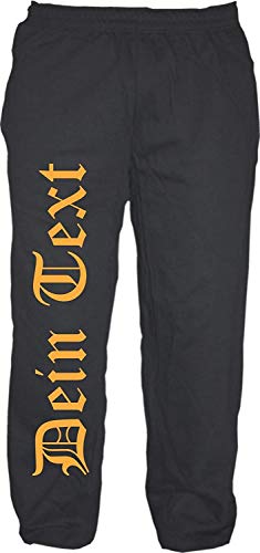 Jogginghose mit Wunschtext - Altdeutsch - Bedruckt - Sweatpants Jogger S Druckfarbe: Gold von HB_Druck