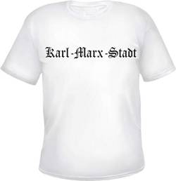 Karl-Marx-Stadt Herren T-Shirt - Altdeutsch - Tee Shirt Chemnitz Weiß XL von HB_Druck