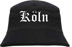 Köln Fischerhut - Altdeutsch - Bedruckt - Bucket Hat Anglerhut Hut Schwarz L/XL von HB_Druck