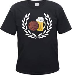 Lorbeerkranz Fussball Bier Herren T-Shirt - Tee Shirt Schwarz S von HB_Druck