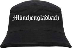 Mönchengladbach Fischerhut - Altdeutsch - Bedruckt - Bucket Hat Anglerhut Hut Schwarz L/XL von HB_Druck