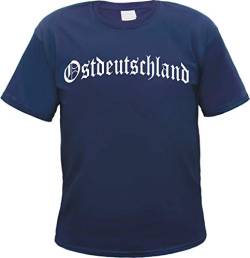 Ostdeutschland Herren T-Shirt - Altdeutsch - Tee Shirt L Dunkelblau von HB_Druck