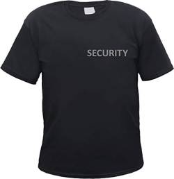 Security T-Shirt mit reflektierenden Druck - Tee Shirt L Schwarz von HB_Druck
