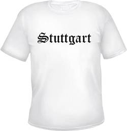 Stuttgart Herren T-Shirt - Altdeutsch - Tee Shirt - Weiß M von HB_Druck