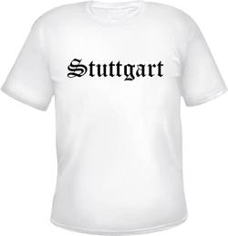 Stuttgart Herren T-Shirt - Altdeutsch - Tee Shirt - Weiß S von HB_Druck