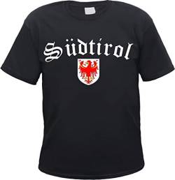 Südtirol Herren T-Shirt - Altdeutsch mit Wappen - Tee Shirt Schwarz XL von HB_Druck