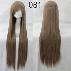 100Cm 39 '' Lange Gerade Perücken Frauen Anime Cosplay Perücken Im Allgemeinen Gebrauch Weiß Lila Orange Rosa Haar Cosplay Gemeinsame Perücken + Perücken Kappe Einheitsgröße Lange Gerade Perücke 81 von HBYLEE