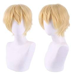 HBYLEE-Cosplay Wig For Chainsaw Man Denji Wig Light Golden Wigs Short Anime Halloween Party[Farbe:Golden] von HBYLEE