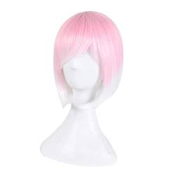 HBYLEE-Fashion Sexy Rose Net Colorful Rainbow Wig Short Ombre Straight Bob Wigs For Women Synthetic Hair Cosplay Wig 8 Models OneSize pink5[Farbe:Rosa 5] von HBYLEE