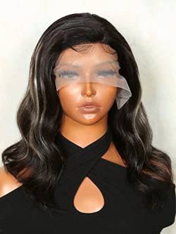 HBYLEE Human Lace Wigs 13 * 4 * 1 Lace Front Human Hair Wig for Black Women ，Farbe：200Density 13 * 5 * 1/Größen：16 inch von HBYLEE