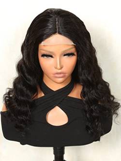 HBYLEE Human Lace Wigs 13 * 4 * 1 Lace Front Medium Loose Deep Wave Human Hair Wig for Black Women ，Farbe：250Density 13 * 4 * 1/Größen：16 inch von HBYLEE