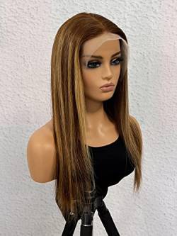 HBYLEE Human Lace Wigs 13 * 4 * 1 Lace Front Straight Human Hair Wig for Black Women ，Farbe：180Density 13 * 4 * 1/Größen：20 inch von HBYLEE
