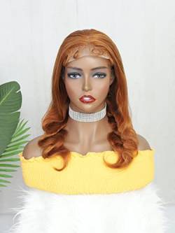 HBYLEE Human Lace Wigs Lace Front Medium Human Hair Wig for Black Women ，Farbe：150Density 13 * 4/Größen：20 inch von HBYLEE