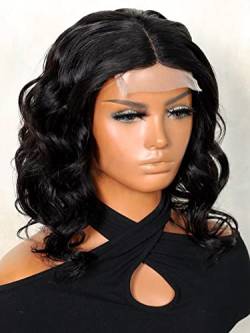 HBYLEE Human Lace Wigs T-Part Lace Curly Human Hair Wig for Black Women ，Farbe：200Density 13 * 4 * 1/Größen：12 Inch von HBYLEE