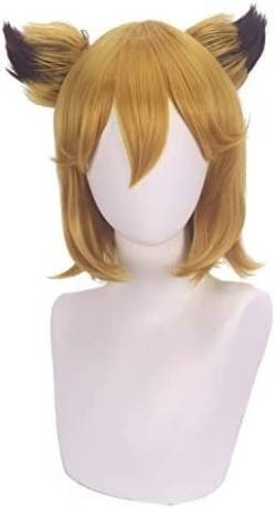 HBYLEE- Wig Anime Cosplay Perücke for Fasching Nachtleben CluI Party Dress Up Perücke Good Wife Miss Fairy Fox Miss Fairy Fox Orange Gelb Farbverlauf Cosplay Perücke[Farbe: Gelb ] von HBYLEE