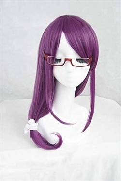 HBYLEE-Wig for cosplay Anime Coser Wig Tokyo Ghoul Guru Rize Kamishiro Long Wavy Purple Cosplay Wig + Wig + Heat Resistant Glasses Heat Resistant Synthetic Hair von HBYLEE