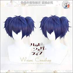 HBYLEE-Wig for cosplay Anime Happy Sugar Life Shio Kobe Perücke Cosplay Base Perücke + Pferdeschwanz Blau Kurzhaar Perücke Halloween von HBYLEE