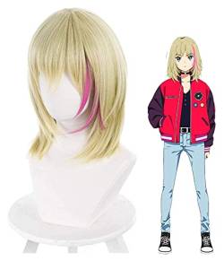 HBYLEE-Wig for cosplay Anime Wonder Egg Priority Rika Kawaii Cosplay Wig Women Ladies Yellow Pink Hair for Halloween Carnival Party von HBYLEE