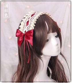 HBYLEE-Wig for cosplay Cute Lolita Hair Accessories Hair Band Hair Pin Lace Accessory Cosplay Wig Pink Purple Red Blue Cute Lolita Cosplay Girls Women Red von HBYLEE