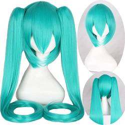 HBYLEE-Wig for cosplay Hatsune Wig Ponytail Black Rock Shooter Senbon Zakura Cosplay Wig Long Hair Blue Green Black Pink Silver Wigs 11 von HBYLEE