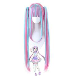 HBYLEE-Wig for cosplay Pareo Nyubara Reona Wig Two VersionBANG Dream! Increase Suilene RAS Cosplay Synthetic Women Hair Bandori Pareo Cosplay Wig Blue Pink von HBYLEE