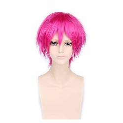 HBYLEE-Wig for cosplay Synthetische Kurzweiß Grau Blau Weiß Rot Schwarz Blau Lila Rosa Blond Grün Gelb Orange Universal Cosplay Perücke Pony Pl-002-25 von HBYLEE