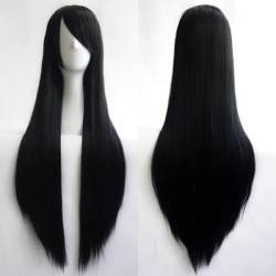HBYLEE-Wig for cosplay Umi Sonoda Ruka Jabami Yumeko 80 cm Black White Red Purple Pink 19 Colours Straight Long Wig Synthetic Hair Cosplay Hair Wig + Wig Cap No. 1 von HBYLEE