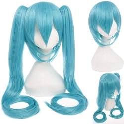 HBYLEE-Wig for cosplay Vocaloid Hatsune Miku Perücke Pferdeschwänze Black Rock Shooter Senbon Zakura Cosplay Perücke Langes Haar Blau Grün Schwarz Rosa Silber Perücken 22 von HBYLEE