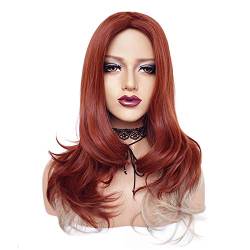 HBYLEE-Wig for cosplay Wig Anime Cosplay Neue Avengers Endgame Black Witwe Cosplay Haarperücke Natasha Romanoff Cosplay Rötlich Braun Wellenförmige Haarperücke Halloween Requisiten von HBYLEE