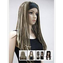 HBYLEE-Wig for cosplay anime cosplay perückeHairpieces Wig Female Gradient Manual net red Small dice Personality Reggae Europe and The Real Stage Performance Vibrating African Dirty Brown-b Brown von HBYLEE