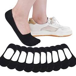 10 Paar Füßlinge für Damen unsichtbare kurze Socken Sneaker Söckchen mit Rutschfestem Silkon derselben Farbe von HBselect