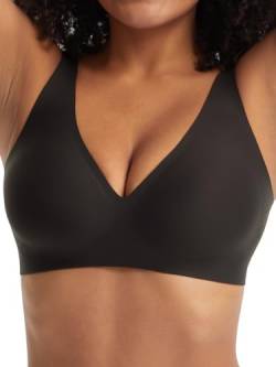 HBselect Nahtloser BH Damen Ohne Bügel V-Ausschnitt Bralette Weicher Push-Up BH Gepolstert Klassische Bustier T-Shirts BH Seamless Bra mit Zusätzlicher BH-Verlängerung von HBselect