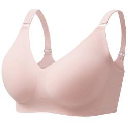 HBselect Nahtloser Minimizer BH Damen Ohne Bügel Push Up V-Ausschnitt Bralette Damen BHS Atmungsaktiver Und Ultrakomfortabler T Shirt Bra mit zusätzlicher BH-Verlängerung von HBselect