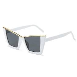 Cat-Eye-Sonnenbrille für Damen und Herren, Vintage-Stil, Cat-Eye-Brille, Damen-Sonnenbrille, UV400, 6, Einheitsgröße von HCHES