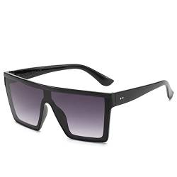 Flache Top-Sonnenbrille Herren Damen Square Shades Gradient Sonnenbrille Herren Cool One Piece UV400 Spiegel, C5, Einheitsgröße von HCHES